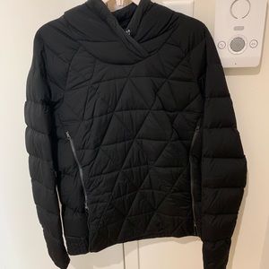 Lululemon black, down, hoodie coat